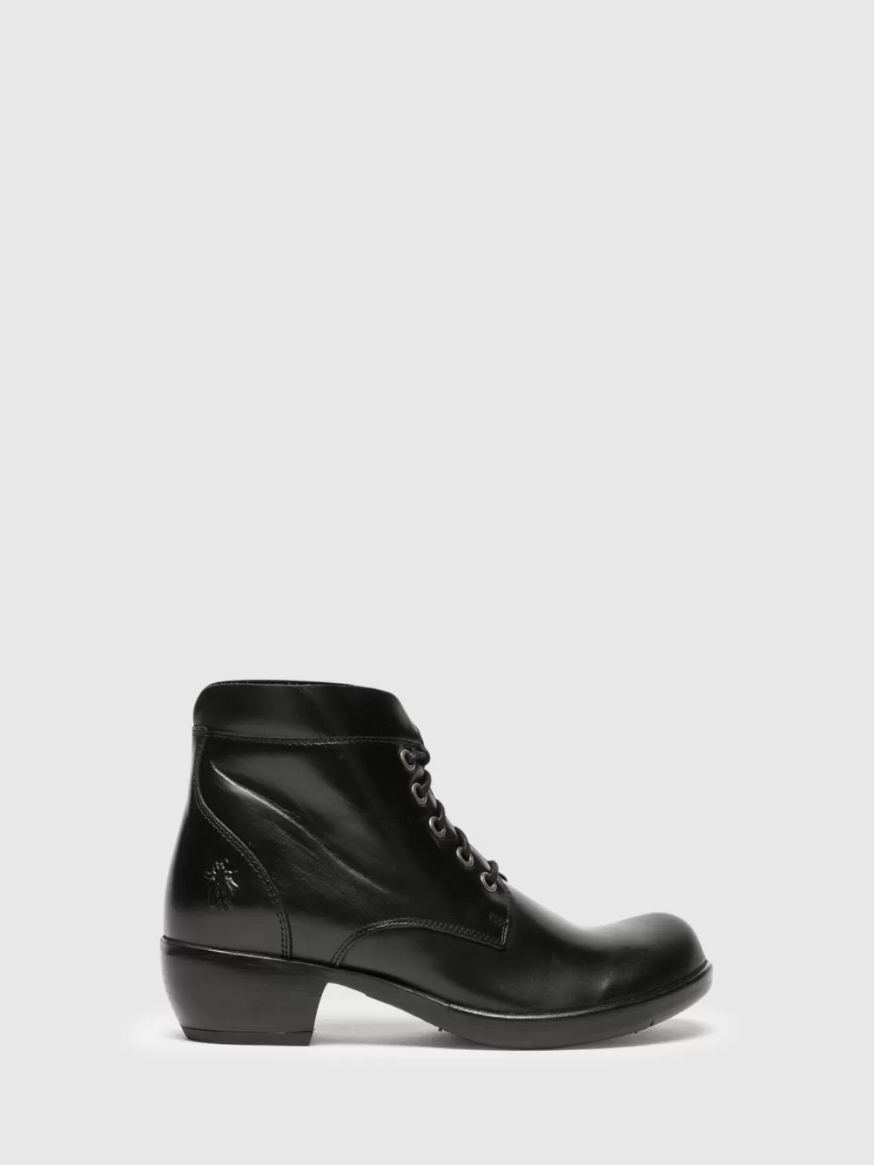 Discount Lace-Up Ankle Boots Mesu780Fly Black Women Ankle Boots